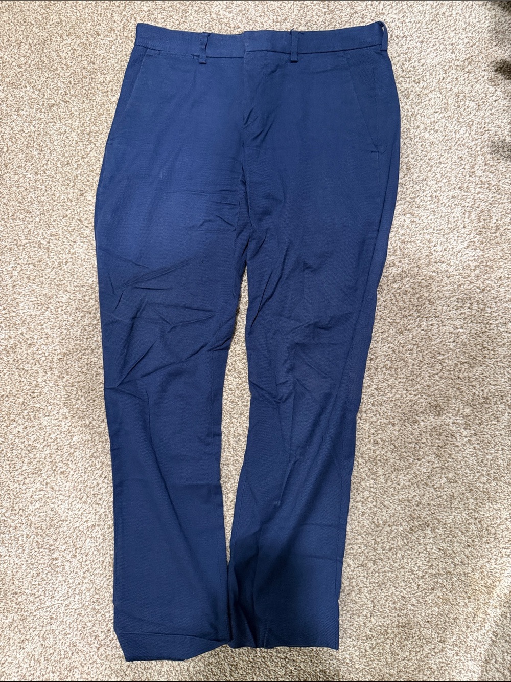 Express Slim Stretch Pants in Dark Navy